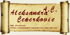 Aleksandra Čeperković vizit kartica